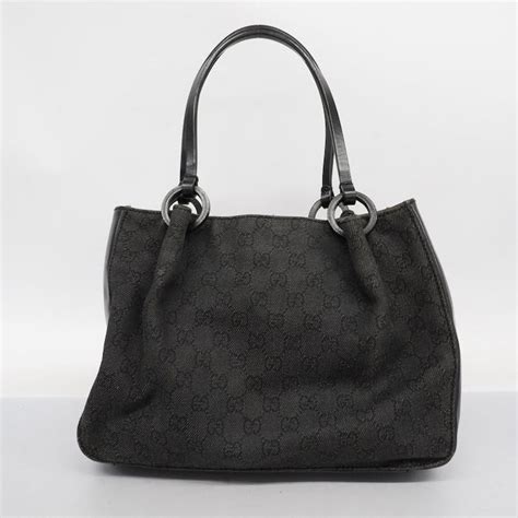 Gucci Auth Gucci GG Canvas 101919 Women's Tote Bag Black